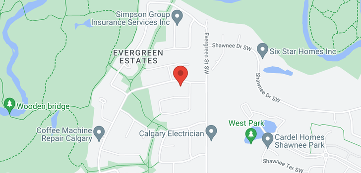 map of 1527 EVERGREEN Drive SW